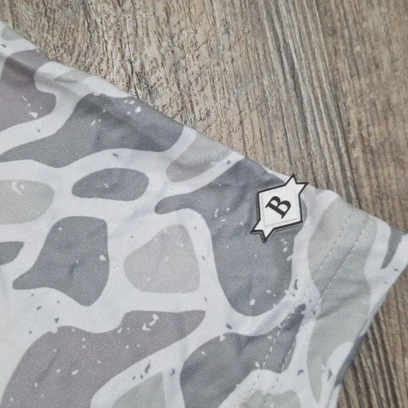 Burlebo Shirt Men's XL Gray White Camo Performance Polo Stretch - Picture 3 of 8